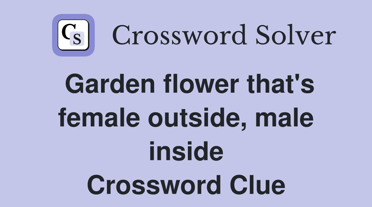 Garden flower that's female outside, male inside Crossword Clue